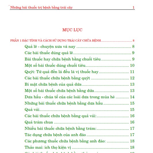 Những bài thuốc trị bệnh bằng trái cây