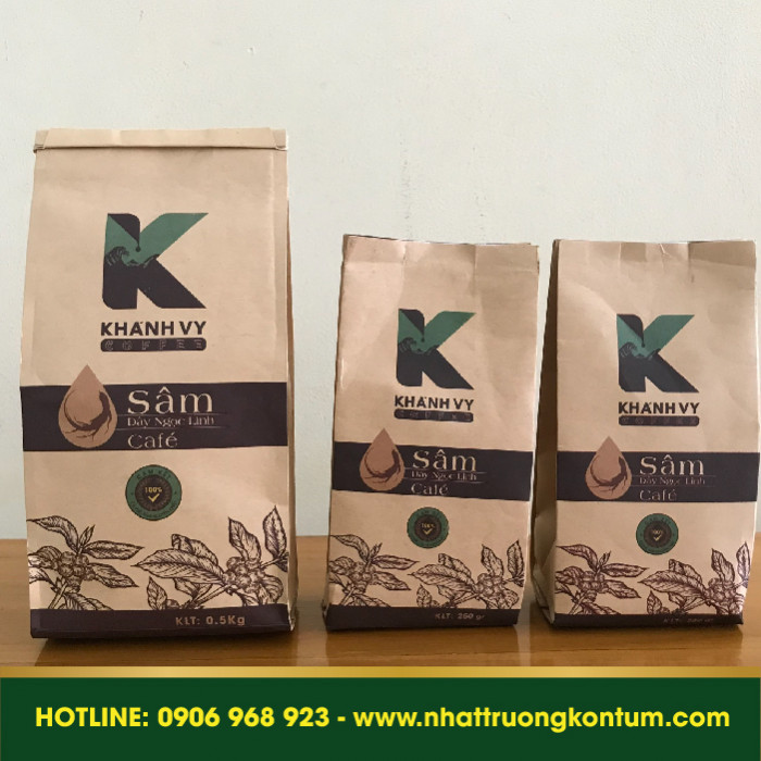 Cà phê Sâm Dây Ngọc Linh Kon Tum - Dang Shen Coffee - Codonopsis Coffee Vietnam - Túi 250g