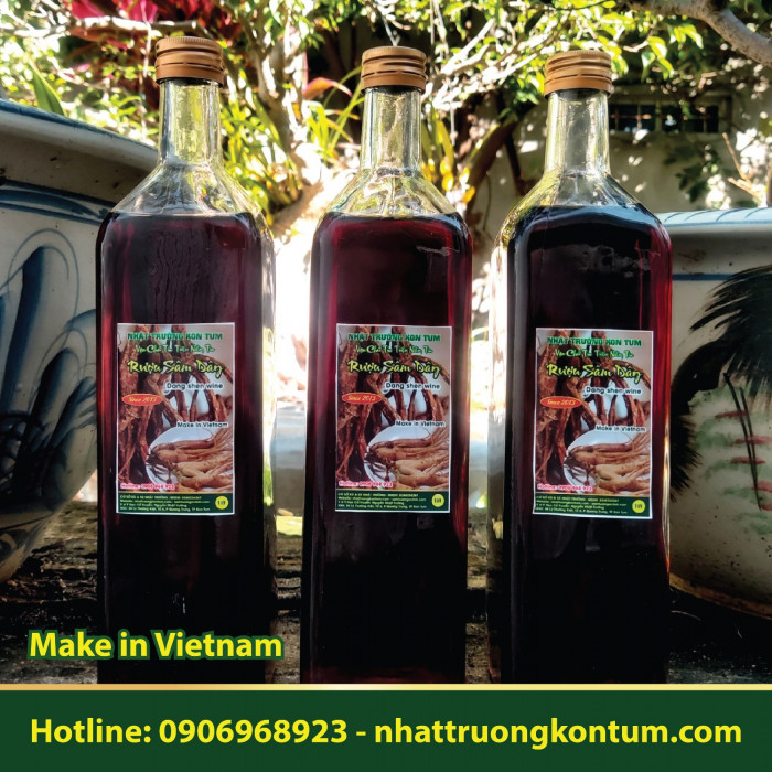 Rượu Sâm Dây - Đảng Sâm Nhật Trường Kon Tum - Dang shen wine Kon Tum Vietnam- Chai 1 lít