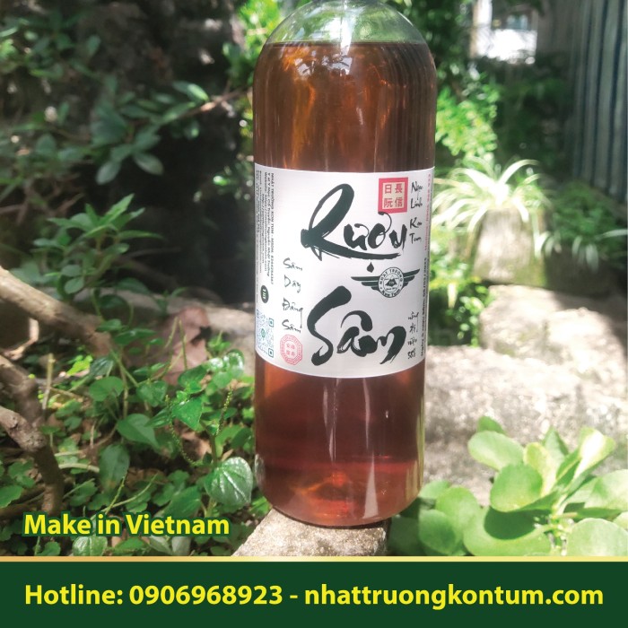 Rượu Sâm Dây - Đảng Sâm Nhật Trường Kon Tum - Dang shen wine Kon Tum Vietnam- Chai 1 lít