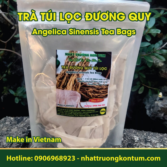 Trà Túi Lọc Sâm Đương Quy Kon Tum Nhật Trường - Angelica Sinensis Tea bags - 200g - 40 túi 5g