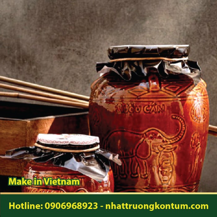 Rượu Cần Kon Tum Tây Nguyên - Kon Tum Traditional Straw Wine - Túi 1kg